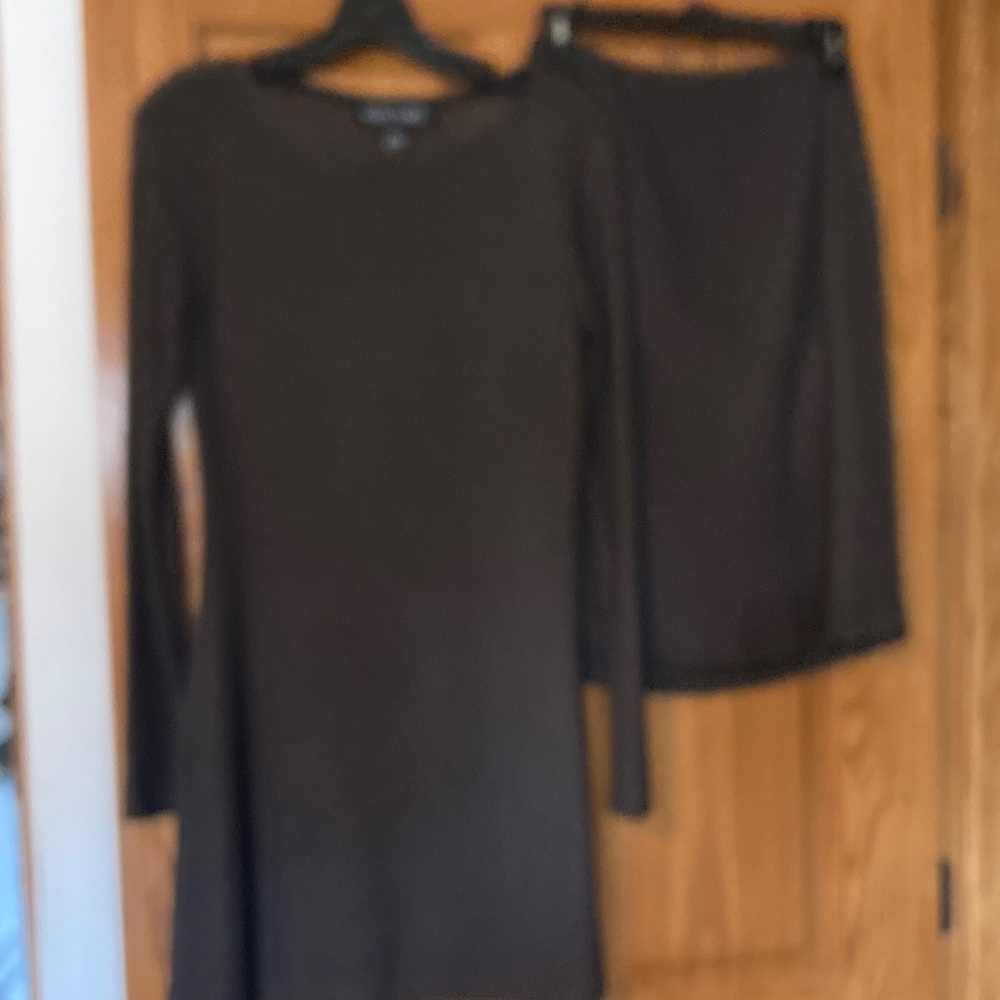 Ellen Tracy Chocolate Knit Ensemble